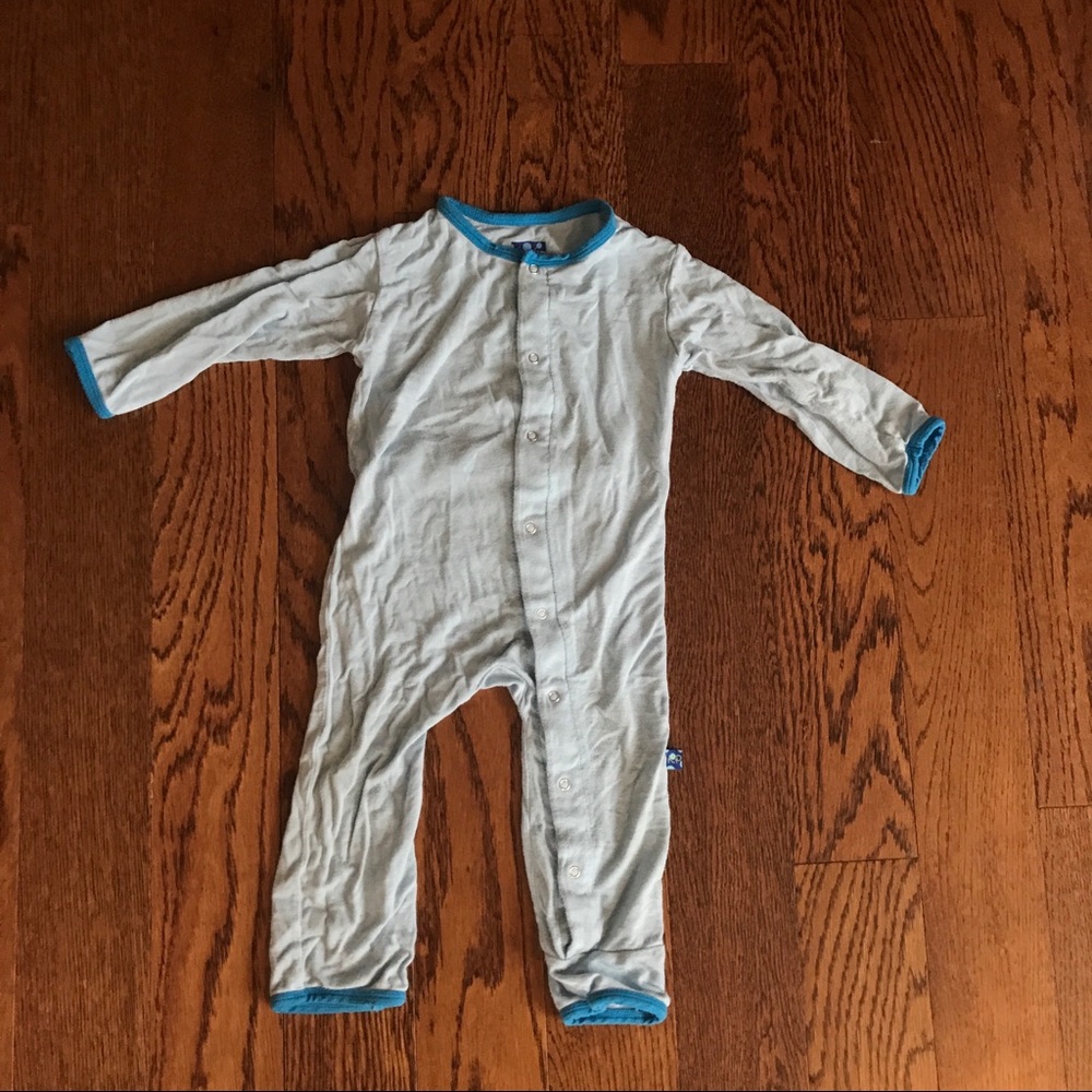 Kickee Pants baby blue dog coverall